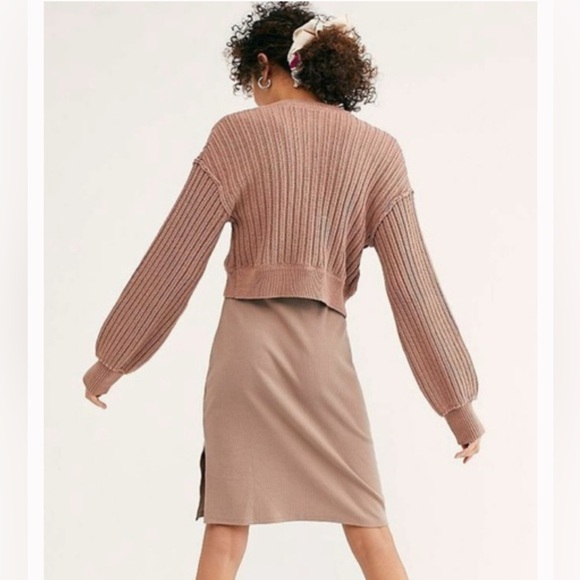 Free People All Yours Cardigan Sweater Mocha Brown, xs - Picture 2 of 5